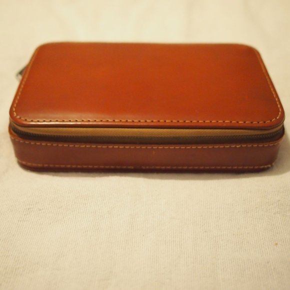 vtg DUNHILL Cowhide Leather Case Poker Chips Bridge LIAL Doberman Playing Cards - Picture 2 of 14